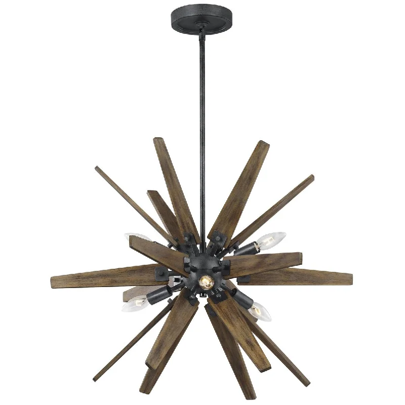 Small Chandeliers for Compact RoomsFeiss Thorne 6-Light Dark Weathered Zinc Chandelier Small Chandeliers for Compact RoomsFeiss Thorne 6-Light Dark Weathered Zinc Chandelier