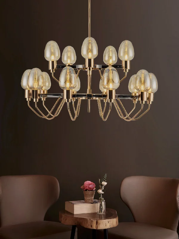 Oversized Chandeliers as a Statement Piece in Living RoomsGlen 15-Lamp Chandelier