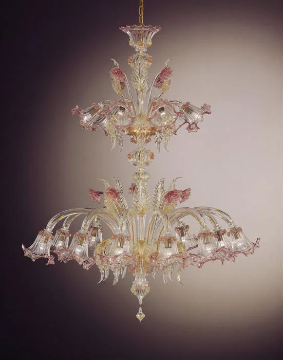 Chandeliers for Living Rooms to Create a Focal PointGold And Pink 16 Light Pastoral Murano Glass Chandelier Chandeliers for Living Rooms to Create a Focal PointGold And Pink 16 Light Pastoral Murano Glass Chandelier