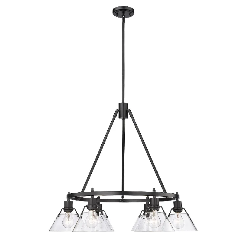Chandeliers for High Ceilings to Fill Vertical SpaceOrwell BLK Chandelier