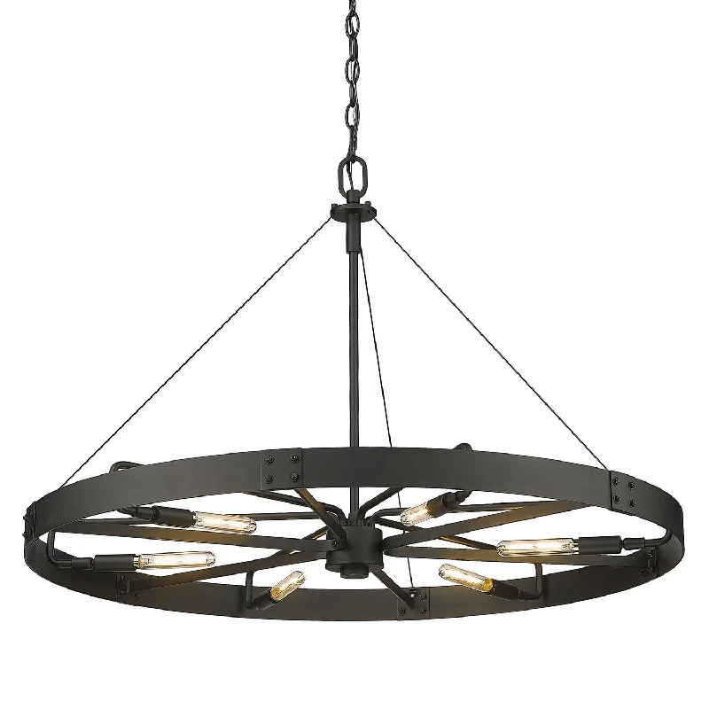 Chandeliers with Metal Frames in Black FinishVaughn Pendant