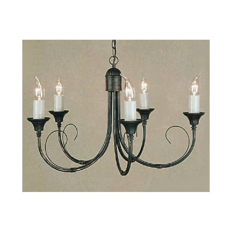 Chandeliers with Metal Frames in Silver FinishImpex SMRR00115/BLKG Classica Original Pendant
