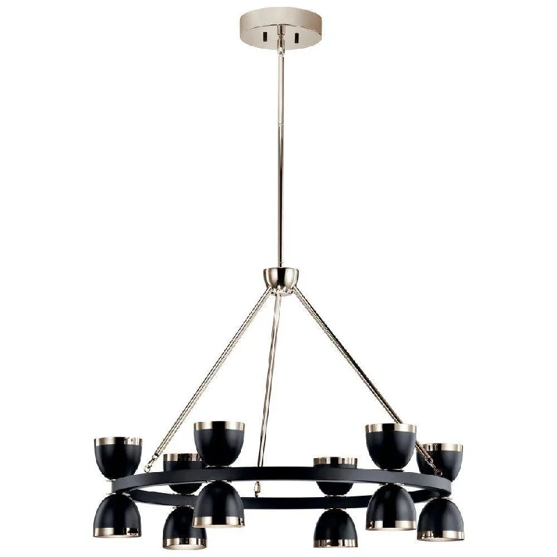 Chandeliers for High Ceilings to Fill Vertical SpaceKichler Baland Chandelier 12Lt LED