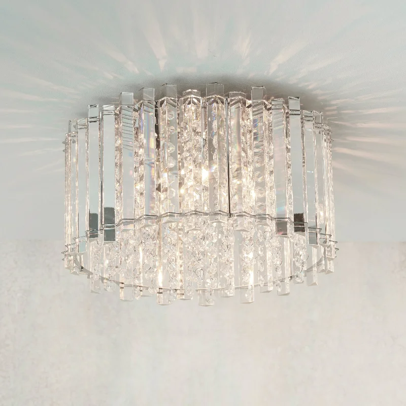 Minimalist Chandeliers for Sleek and Simple InteriorsHestia 4Lt Indoor Flush Light In Clear Crystal Glass & Chrome Plate Finish Minimalist Chandeliers for Sleek and Simple InteriorsHestia 4Lt Indoor Flush Light In Clear Crystal Glass & Chrome Plate Finish
