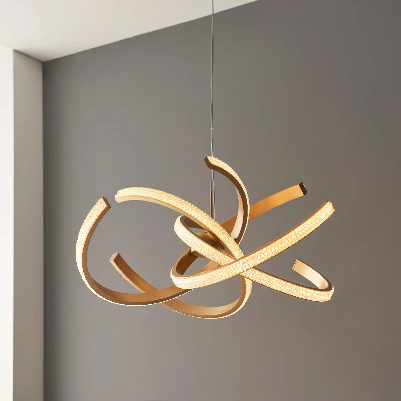 LED Chandeliers for Energy - Efficient LightingLeonardo 4Lt Indoor Pendant Light In Satin Gold Paint & Clear Acrylic Finish LED Chandeliers for Energy - Efficient LightingLeonardo 4Lt Indoor Pendant Light In Satin Gold Paint & Clear Acrylic Finish
