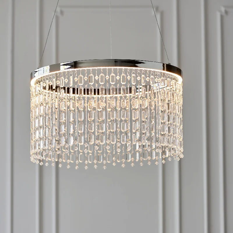 Mini Chandeliers for Adding Charm to Small SpacesLilith 1Lt Indoor Pendant Light In Chrome Plate & Clear Crystal Glass Finish Mini Chandeliers for Adding Charm to Small SpacesLilith 1Lt Indoor Pendant Light In Chrome Plate & Clear Crystal Glass Finish
