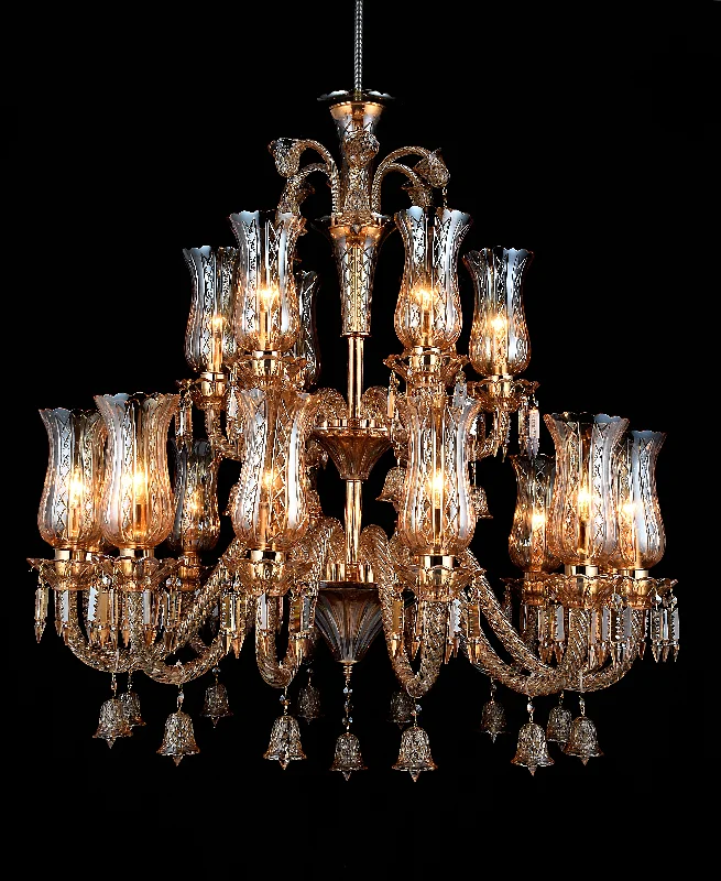 Chandeliers with Metal Frames in Bronze FinishLucia 18 Chandelier