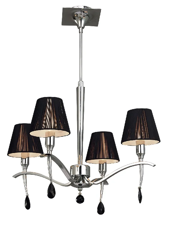 Chandeliers with Frosted Glass for a Softer Light DiffusionMantra M0343 Siena Telescopic Pendant 4 Light Chandeliers with Frosted Glass for a Softer Light DiffusionMantra M0343 Siena Telescopic Pendant 4 Light