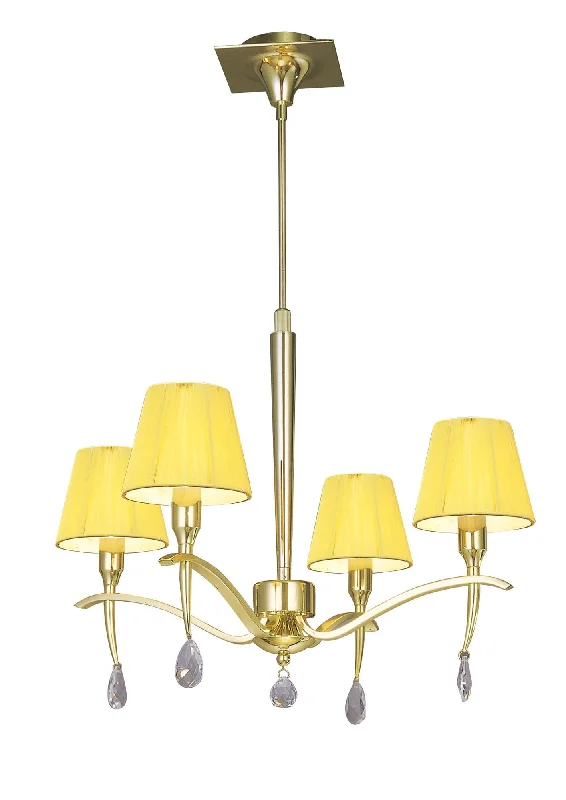 Chandeliers for Low Ceilings to Avoid OvercrowdingMantra M0343PB Siena Telescopic Pendant 4 Light Chandeliers for Low Ceilings to Avoid OvercrowdingMantra M0343PB Siena Telescopic Pendant 4 Light