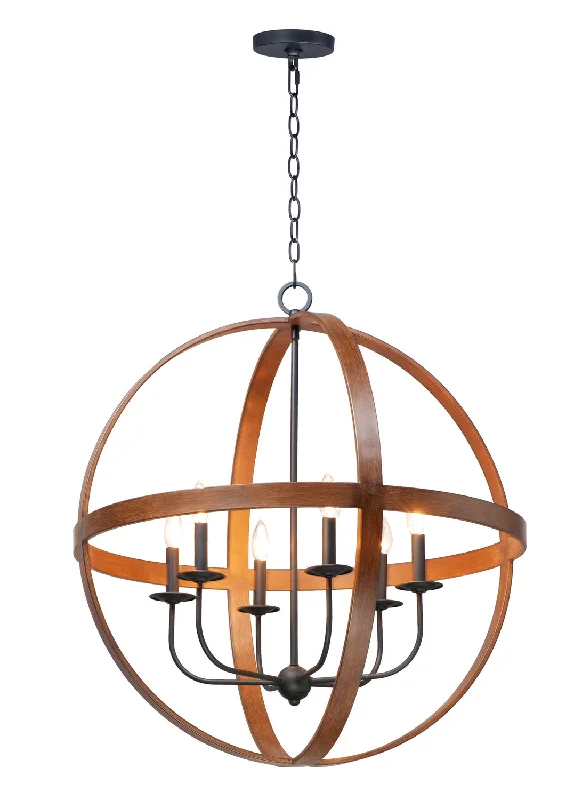 Rustic Wood Chandeliers for Country - Style HousesCompass Pendant