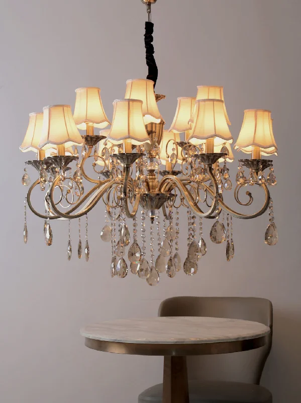Modern Crystal Chandeliers for Contemporary HomesMelford with Shade Chandelier