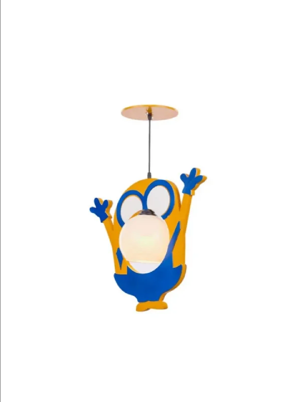 Chandeliers with Frosted Glass for a Softer Light DiffusionModern wooden children's chandelier, 1 bulb-as-495
