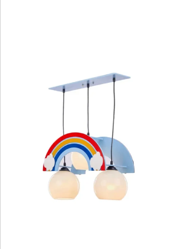 Chandeliers with Venetian Glass for a Luxurious LookModern wooden children's chandelier, 3 bulbs-as-490