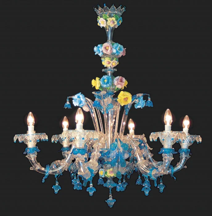 Industrial Iron Chandeliers for Loft - Inspired SpacesMurano Glass Chandelier With Pink Blue And Yellow Flowers Industrial Iron Chandeliers for Loft - Inspired SpacesMurano Glass Chandelier With Pink Blue And Yellow Flowers