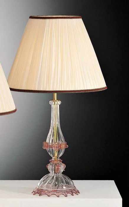 Chandeliers with Pendant Lights for a Stylish LookMurano Glass Lamp Base With Pink Or Gold Detail