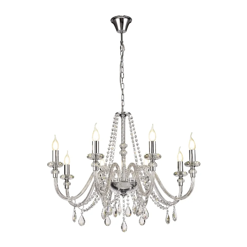 Chandeliers with Frosted Glass for a Softer Light DiffusionNelson Lighting NL74219 Glastonbury Chandelier Pendant 8 Light Polished Chrome/Clear Glass/Crystal Chandeliers with Frosted Glass for a Softer Light DiffusionNelson Lighting NL74219 Glastonbury Chandelier Pendant 8 Light Polished Chrome/Clear Glass/Crystal