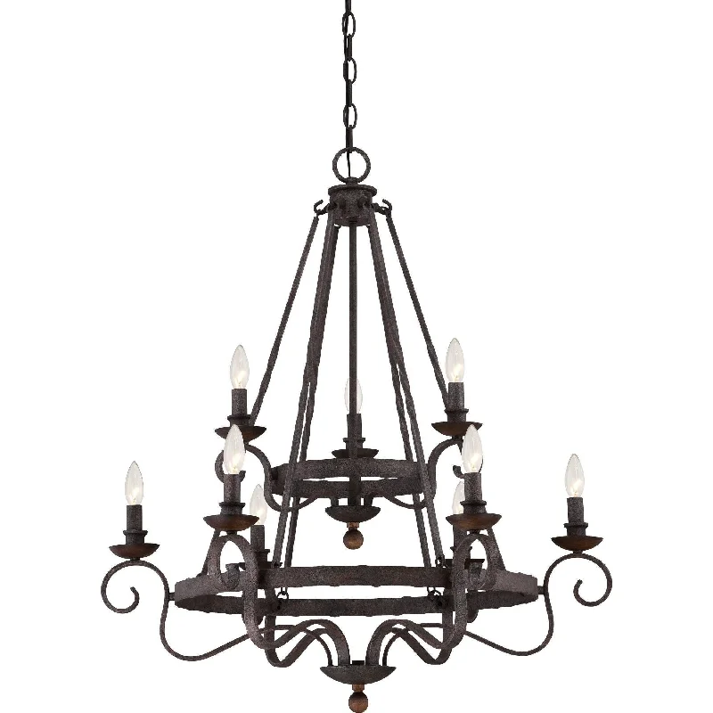 Chandeliers with Metal Frames in Black FinishNoble Chandelier