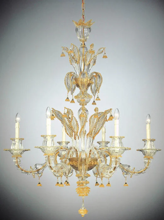 Chandeliers with Adjustable Arms for Directional LightingSix Light Chandelier