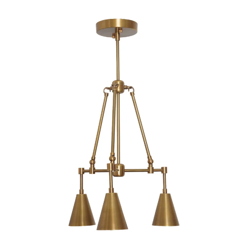 Chandeliers with Sputnik - Style Design for a Futuristic VibeThree Light Shade Semi Flush Mount Pendant Light Chandelier
