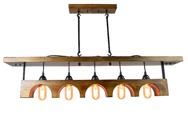 Traditional Brass Chandeliers for Classic InteriorsWooden Chandelier - Bridge -51