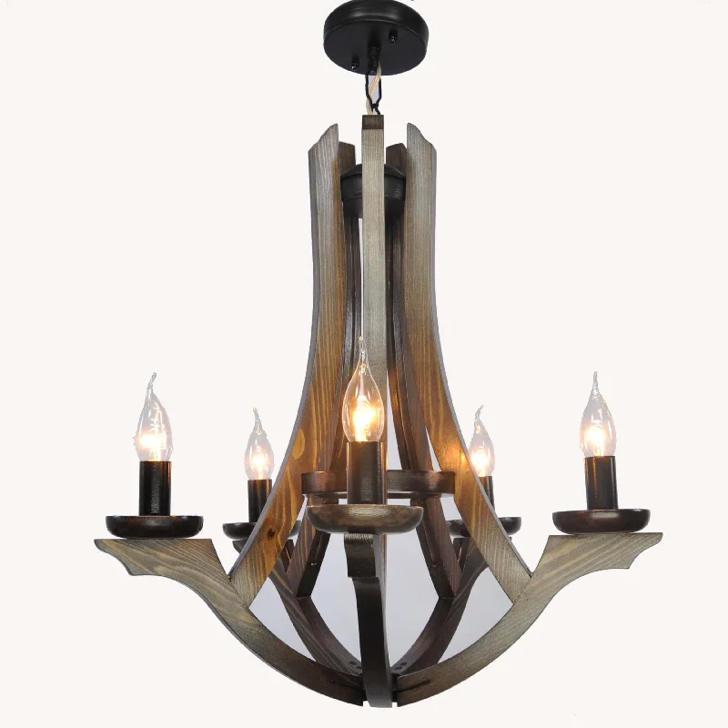 Chandeliers with Sputnik - Style Design for a Futuristic VibeWooden Chandelier -51