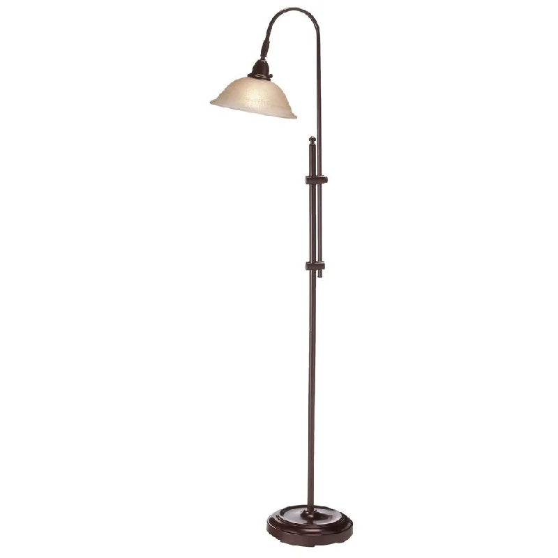 Wood Floor Lamp with Natural Grain for a Warm and Organic Feel1-light Espresso Adjustable Floor Lamp