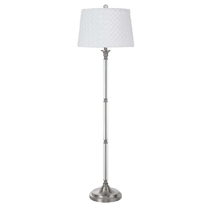 Marble Base Floor Lamp for a Touch of Luxury150W 3 Way Ruston Crystal/Metal Floor Lamp With Pleated Hardback Shade By Cal Lighting Marble Base Floor Lamp for a Touch of Luxury150W 3 Way Ruston Crystal/Metal Floor Lamp With Pleated Hardback Shade By Cal Lighting