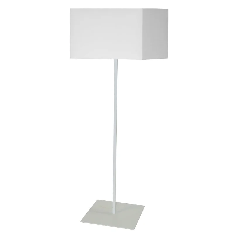 Way Switch Floor Lamp for Multiple Light Intensity Levels1LT Square Floor Lamp w/ White Shade Way Switch Floor Lamp for Multiple Light Intensity Levels1LT Square Floor Lamp w/ White Shade