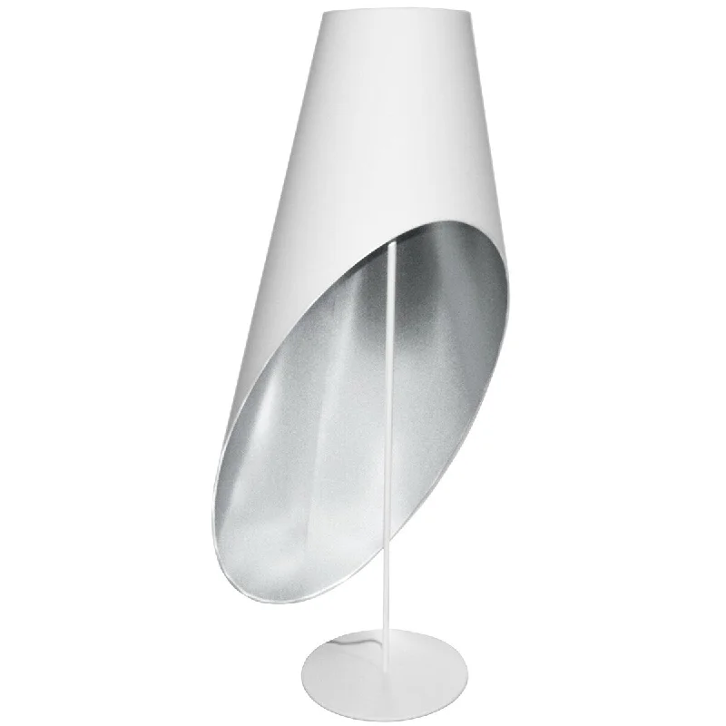 Adjustable Height Floor Lamp for Versatile Lighting Needs3LT Slanted Tapered Drum Floor, Wht/Slv Shade
