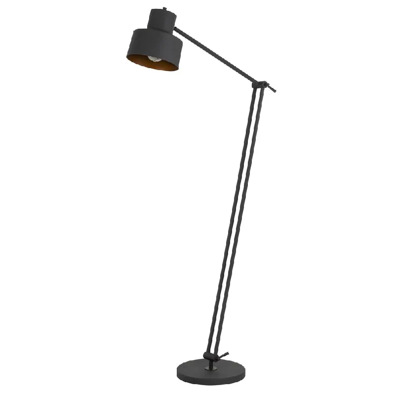 Metal Floor Lamp with a Matte Black Finish for a Sleek Look60W Davidson Metal Floor Lamp With Weighted Base, Adjustable Upper And Lower Arms. On Off Socket Switch, Matte Black By Cal Lighting Metal Floor Lamp with a Matte Black Finish for a Sleek Look60W Davidson Metal Floor Lamp With Weighted Base, Adjustable Upper And Lower Arms. On Off Socket Switch, Matte Black By Cal Lighting