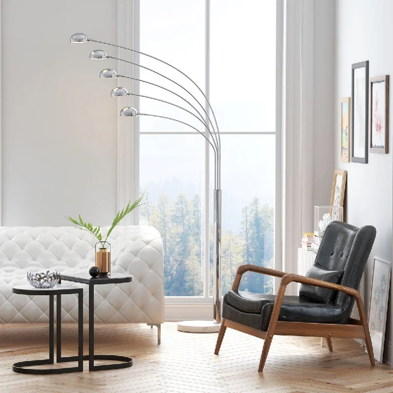 Marble Base Floor Lamp for a Touch of LuxuryAdam Floor Lamp Chrome
