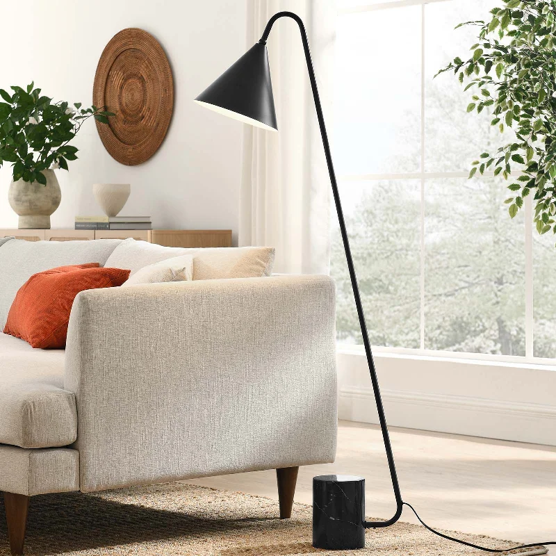 Industrial Style Floor Lamp with Exposed Bulbs for Loft ApartmentsAyla Marble Base Floor Lamp By Modway - EEI-6531 Industrial Style Floor Lamp with Exposed Bulbs for Loft ApartmentsAyla Marble Base Floor Lamp By Modway - EEI-6531