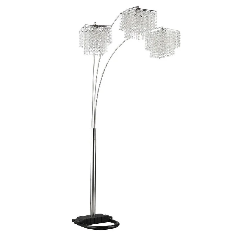 Smart Floor Lamp with Voice Control and Bluetooth ConnectivityBali Shores Chrome and Black 3-light Floor Lamp With Polycrystals Smart Floor Lamp with Voice Control and Bluetooth ConnectivityBali Shores Chrome and Black 3-light Floor Lamp With Polycrystals