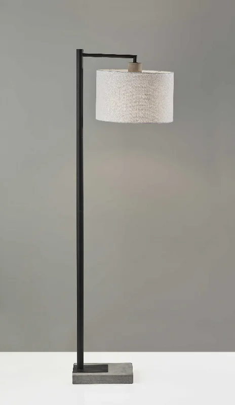 USB Charging Port Floor Lamp for Convenient Device ChargingBlack Metal Floor Lamp with Cement Accent Base By Homeroots USB Charging Port Floor Lamp for Convenient Device ChargingBlack Metal Floor Lamp with Cement Accent Base By Homeroots