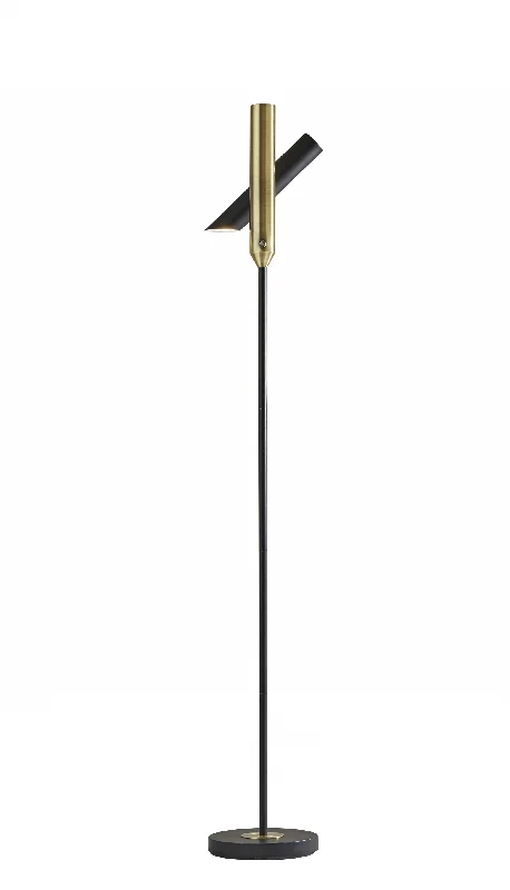 Way Switch Floor Lamp for Multiple Light Intensity LevelsBlack Metal LED Torchiere By Homeroots Way Switch Floor Lamp for Multiple Light Intensity LevelsBlack Metal LED Torchiere By Homeroots