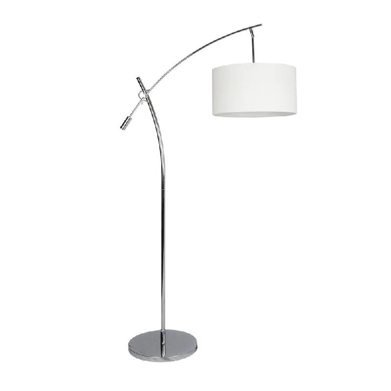 Industrial Style Floor Lamp with Exposed Bulbs for Loft ApartmentsBoom Arc Floor Lamp - Chrome