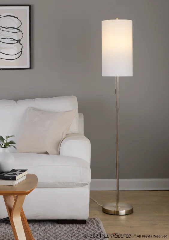 Brushed Nickel, White Linen