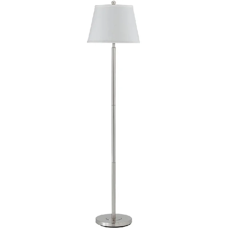 Fabric Floor Lamp with a Linen Shade for a Relaxed AestheticCal Lighting BO-2077FL-BS 150W 3Way Andros Metal Floor Lamp Fabric Floor Lamp with a Linen Shade for a Relaxed AestheticCal Lighting BO-2077FL-BS 150W 3Way Andros Metal Floor Lamp