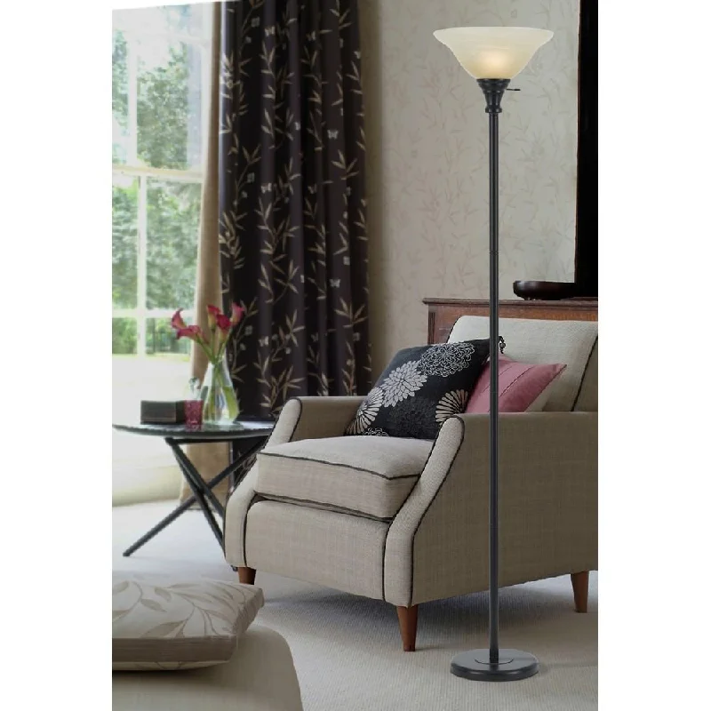 Way Switch Floor Lamp for Multiple Light Intensity LevelsCal Lighting BO-213-DB 150W 3Way Torchiere With Glass Shade Way Switch Floor Lamp for Multiple Light Intensity LevelsCal Lighting BO-213-DB 150W 3Way Torchiere With Glass Shade