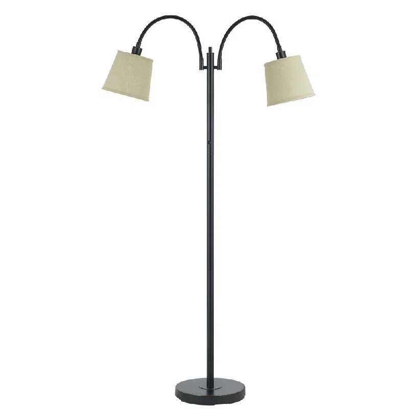 Modern Minimalist Floor Lamp for Contemporary Living RoomsCal Lighting BO-2444FL-DB 40W X 2 Gail Metal Lamp With Goose Neck Modern Minimalist Floor Lamp for Contemporary Living RoomsCal Lighting BO-2444FL-DB 40W X 2 Gail Metal Lamp With Goose Neck