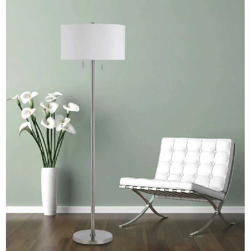 Metal Floor Lamp with a Matte Black Finish for a Sleek LookCal Lighting BO-2450FL-BS 60W X 2 Calais Metal Floor Lamp Metal Floor Lamp with a Matte Black Finish for a Sleek LookCal Lighting BO-2450FL-BS 60W X 2 Calais Metal Floor Lamp