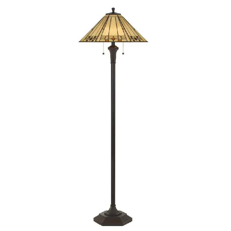 Bohemian Inspired Floor Lamp for Eclectic Home DecorCal Lighting BO-2676FL 100W X 2 Tiffany Floor Lamp Bohemian Inspired Floor Lamp for Eclectic Home DecorCal Lighting BO-2676FL 100W X 2 Tiffany Floor Lamp