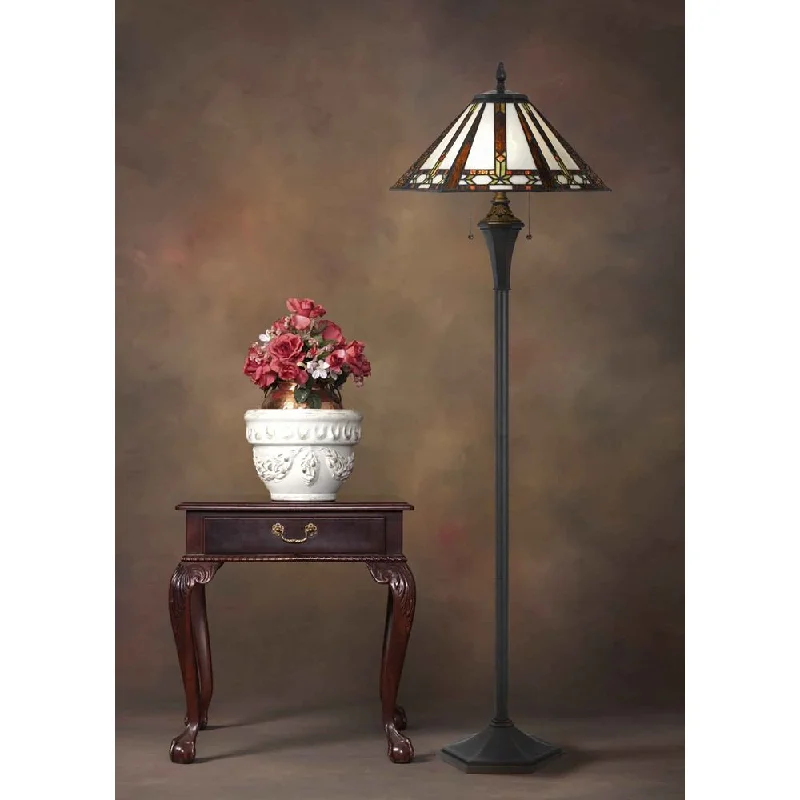 Marble Base Floor Lamp for a Touch of LuxuryCal Lighting BO-2717FL 60W X 2 Tiffany Floor Lamp Marble Base Floor Lamp for a Touch of LuxuryCal Lighting BO-2717FL 60W X 2 Tiffany Floor Lamp