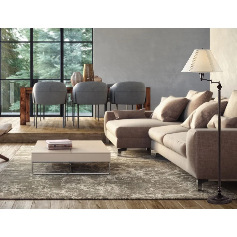 Smart Floor Lamp with Voice Control and Bluetooth ConnectivityCal Lighting BO-314-DB 150W 3 Way Swing Arm Floor Lamp Smart Floor Lamp with Voice Control and Bluetooth ConnectivityCal Lighting BO-314-DB 150W 3 Way Swing Arm Floor Lamp