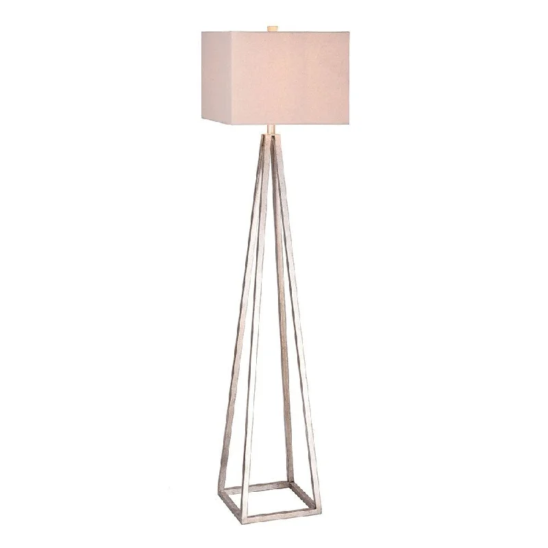 Wood Floor Lamp with Natural Grain for a Warm and Organic FeelCatalina Ezra Antique Pewter Metal Cage Floor Lamp
