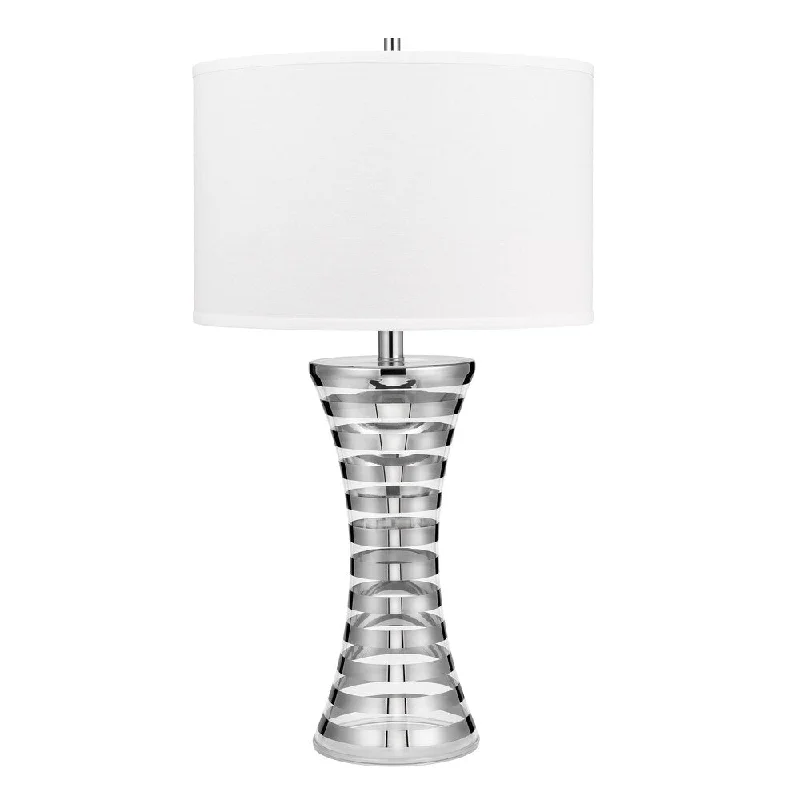 Fabric Floor Lamp with a Linen Shade for a Relaxed AestheticCatalina Lighting Belizzi 33.5" Contemporary Chrome Stripe Banded Glass Table Lamp w/ Shade & 3-way Switch, 20893-000 Fabric Floor Lamp with a Linen Shade for a Relaxed AestheticCatalina Lighting Belizzi 33.5" Contemporary Chrome Stripe Banded Glass Table Lamp w/ Shade & 3-way Switch, 20893-000