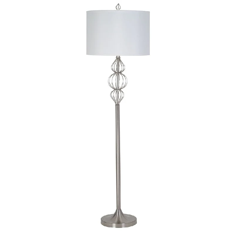 Adjustable Height Floor Lamp for Versatile Lighting NeedsCatalina Lighting Leilani Brushed Nickel and Metal Gourd Floor Lamp Adjustable Height Floor Lamp for Versatile Lighting NeedsCatalina Lighting Leilani Brushed Nickel and Metal Gourd Floor Lamp