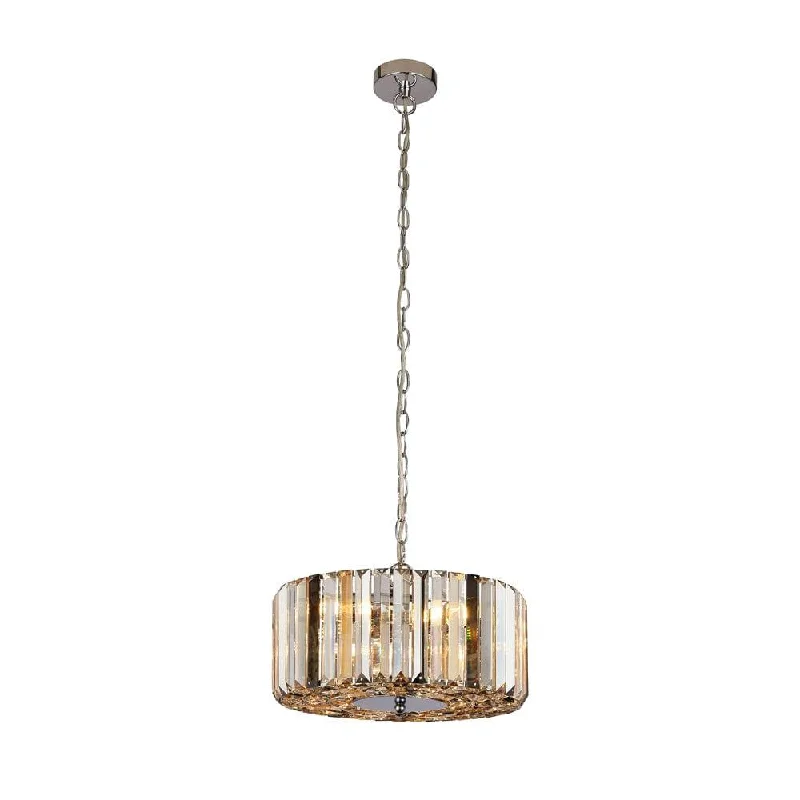 Dimmable Floor Lamp for Adjustable Lighting AmbianceChapeau 3 Light Chrome Pendant - Glass Crystals