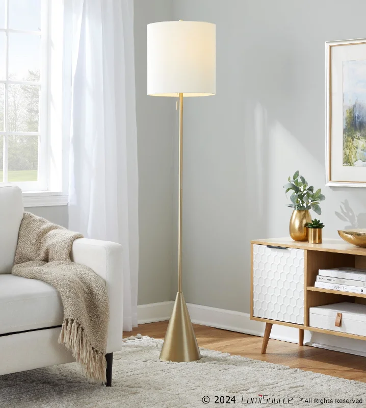 Industrial Style Floor Lamp with Exposed Bulbs for Loft ApartmentsCone 64" Metal Floor Lamp By LumiSource - GFS64-CONE AUW Industrial Style Floor Lamp with Exposed Bulbs for Loft ApartmentsCone 64" Metal Floor Lamp By LumiSource - GFS64-CONE AUW