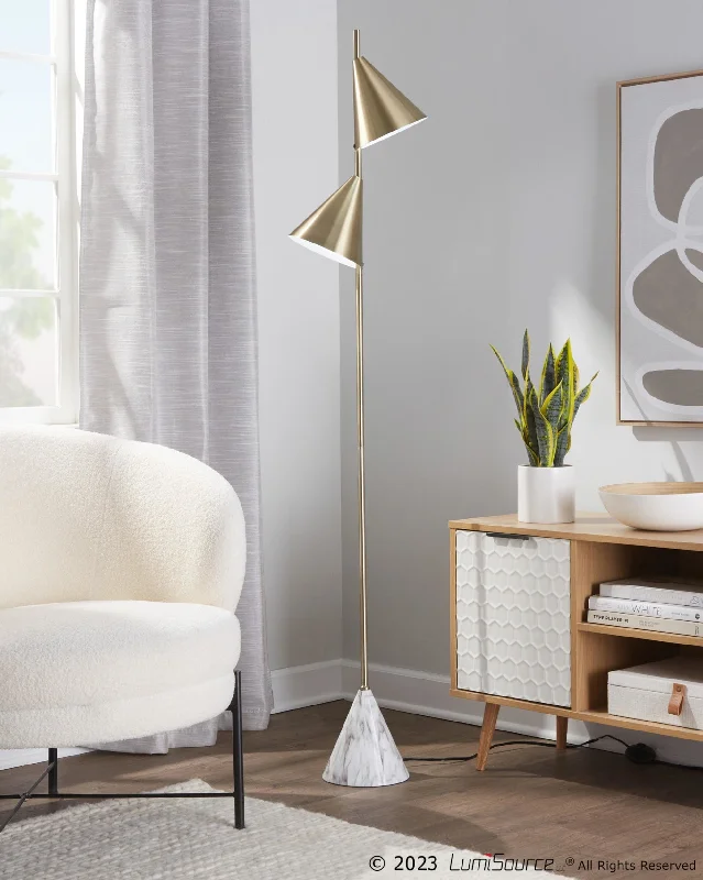 Adjustable Height Floor Lamp for Versatile Lighting NeedsCone 65" Metal Floor Lamp By LumiSource - LFL-CONE AUW Adjustable Height Floor Lamp for Versatile Lighting NeedsCone 65" Metal Floor Lamp By LumiSource - LFL-CONE AUW